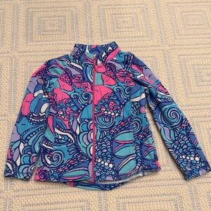 Lilly Pulitzer Blue and Pink Kids zip up jacket